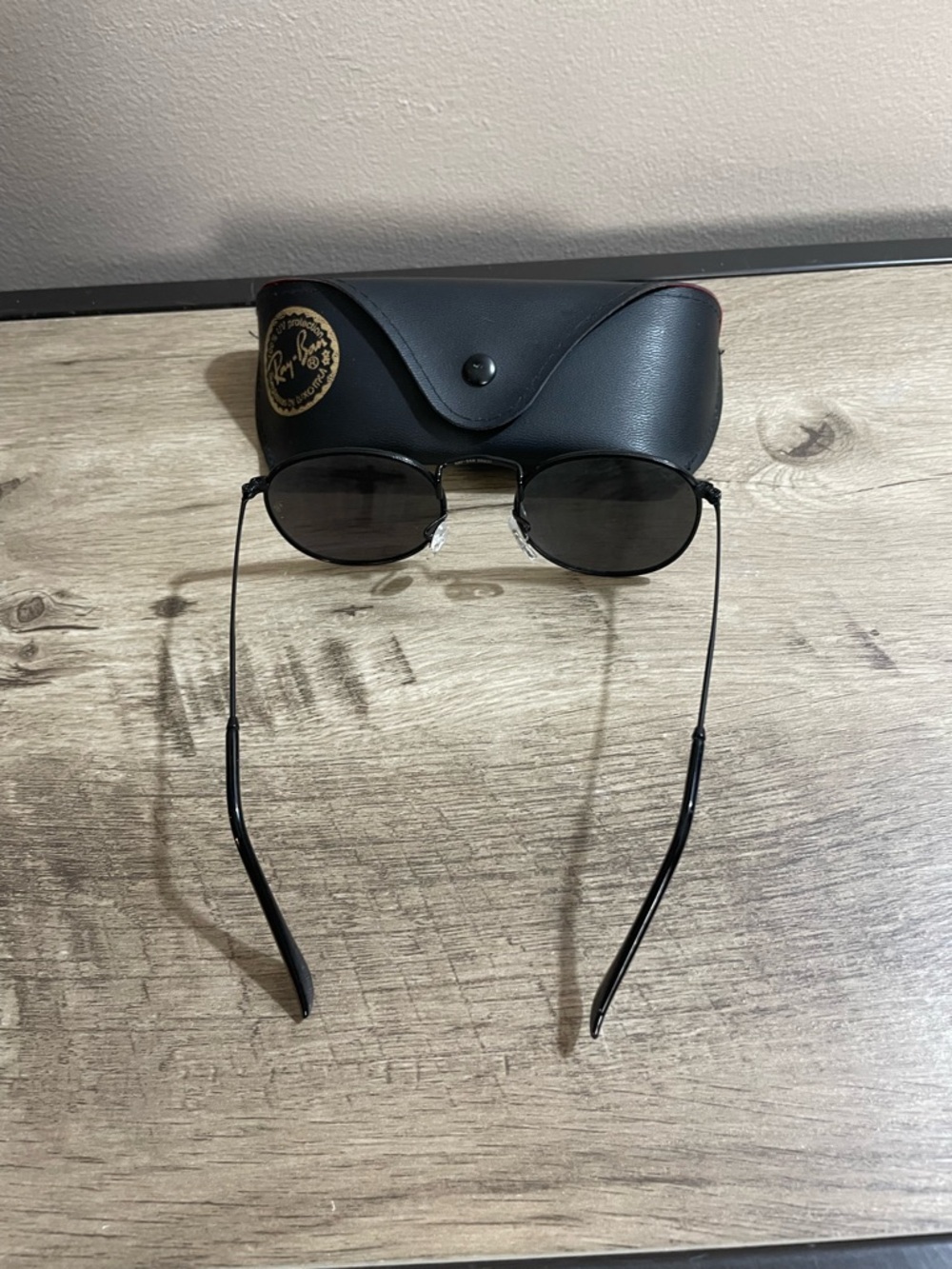 Women's RAY-BAN 3447 Round BLACK Metal MIRROR Designer SUNGLASSES Size 50 - 21 - Picture 5 of 9
